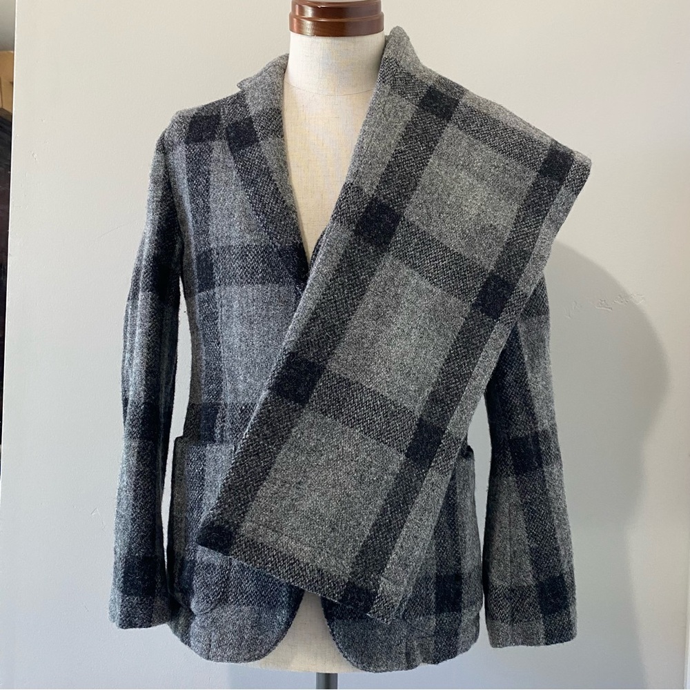 JOURNAL STANDARD x Harris Tweed men’s gray plaid suit, JP M (US ~36S)